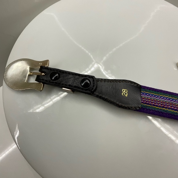 Western Belt Zuni Animal Motif Purple Belt 28" NWOT - Picture 15 of 16